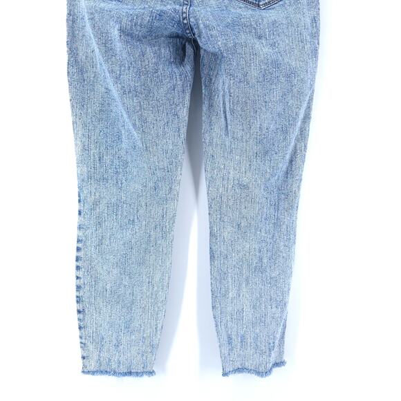 SeeThruSoul Retro AcidWash Cotton HighRise Stretch Cropped Skinny RawHem 28 x 26 - Picture 12 of 13